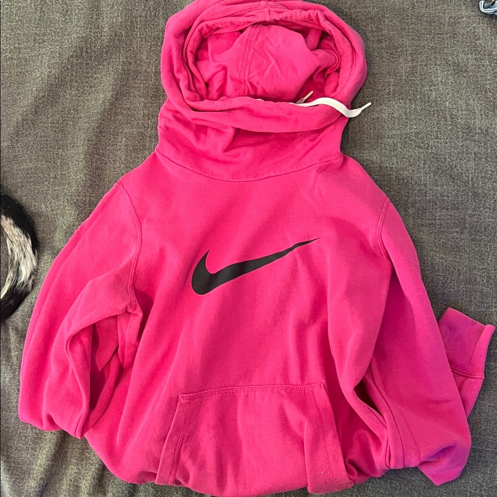 Nike Fuchsia Hoodie with Black Swoosh